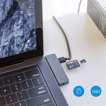 USB-концентратор АДАПТЕР 7 В 1 РАЗДЕЛИТЕЛЬ HDMI 4K АУДИОВЪЕМ 3,5 ММ PLUG AND PLAY