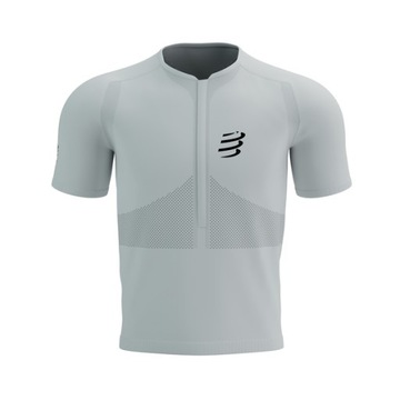 COMPRESSPORT Koszulka biegowa TRAIL HALF-ZIP FITTED SS TOP white XL
