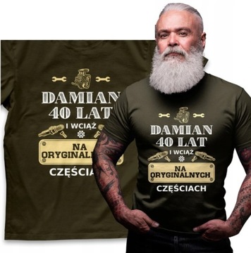 T-SHIRT MĘSKI KOSZULKA PREZENT RÓŻNE IMIONA WIEK