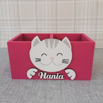 БОЛЬШАЯ подставка для мелков, 100% ДЕРЕВО, FREE NAME