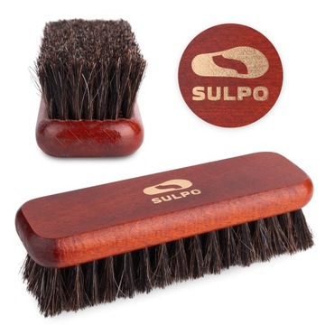 БОЛЬШАЯ ЩЕТКА ДЛЯ ПОЛИРОВКИ И ЧИСТКИ ОБУВИ КОНСКИЙ ВОЛОС 16СМ ПОЛЬША