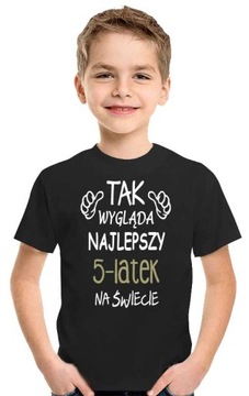KOSZULKA URODZINOWA DLA CHŁOPCA NA 5 LAT