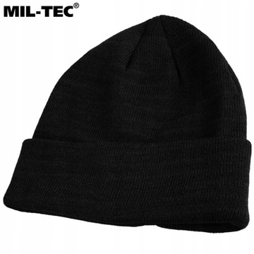 Czapka zimowa ciepła Mil-Tec Fine Knitwear Watch Cap czarna