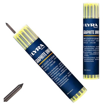 WKŁADY DO OŁÓWKA RYSIKI ZNACZNIKI PROFI DRY 2,8mm GRAFIT 2B LYRA
