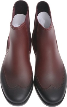 КОРОТКИЕ РЕЗИНОВЫЕ БОТИНКИ ЖЕНСКИЕ, бордовый 38