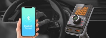 FM-ПЕРЕДАТЧИК BLUETOOTH QC AUX БЫСТРОЕ ЗАРЯДНОЕ УСТРОЙСТВО