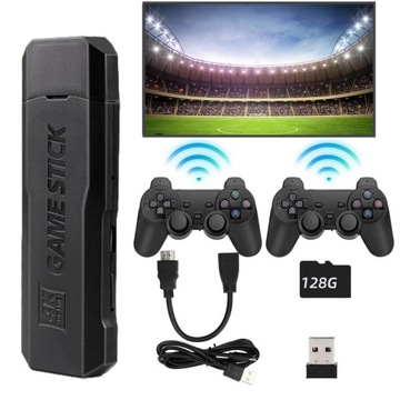 ЭМУЛЯТОР ТВ-КОНСОЛИ РЕТРО, 2 БЕСПРОВОДНЫЕ ПАНЕЛЬ HDMI, 64 ГБ