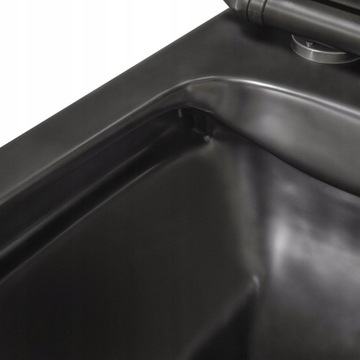 УНИТАЗ SHELL BWL, ЧЕРНЫЙ МАТОВЫЙ, БЕЗ ОБРАТКИ, ТОНКОЕ СИДЕНЬЕ