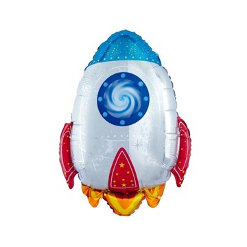 Balon foliowy Rakieta 56cm x 75cm Galaktyka na hel
