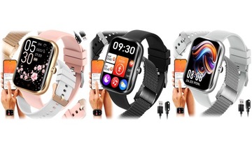 SMARTWATCH DAMSKI MĘSKI ZEGAREK ROZMOWY POWIADOMIENIA SPORT POLSKIE MENU