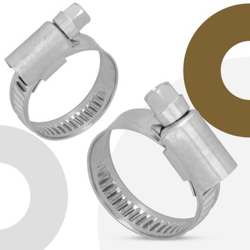 10 червячных зажимов ЗАЖИМ CLAMP 12–22 мм Металлический витой зажим