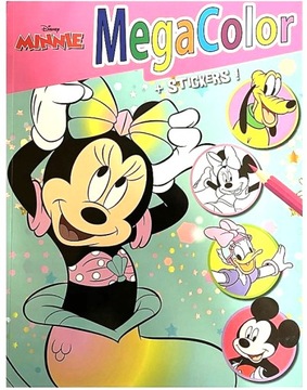 KOLOROWANKA KLASYCZNA XXL MYSZKA MINNIE + NAKLEJKI