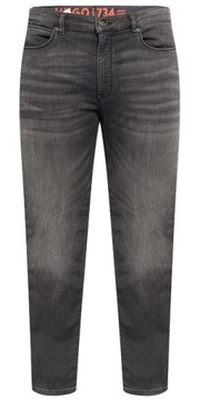HUGO BOSS jeansy męskie spodnie jeansowe r. 32X34 tapered fit czarne