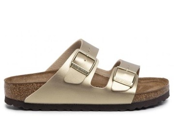 Klapki Damskie Birkenstock 1016111 ARIZONA BF NARROW Złote 41