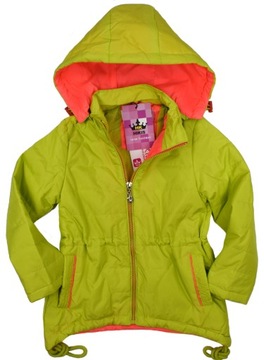 HIKIS Neonowa lekka KURTKA Parka Wiosna - 110/116