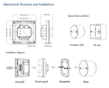 T13-K(B) RF LED RGB DMX512 вращающаяся 1-зонная панель