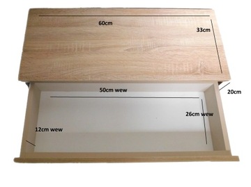 Szafka nocna stolik ASTRA DĄB SONOMA 60 cm wisząca