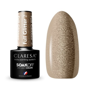 Claresa Lakier hybrydowy FULL GLITTER 2