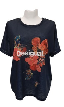 Koszulka t-shirt luźny DESIGUAL oversize S