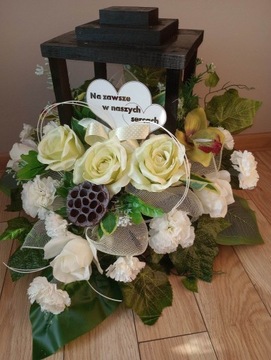 Фонарь Фонарь Цветы на могилу НАБОР букета