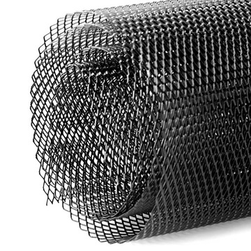 Черная алюминиевая сетка 100х25см, сетка 3х6 мм