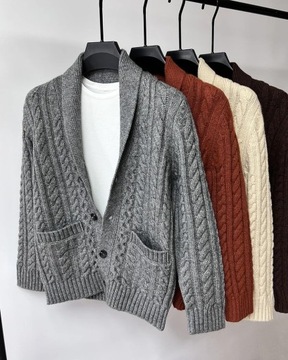 Light luxury fashion jacquard knitted cardigan for