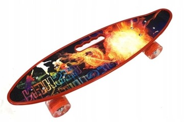 СКЕЙТБОРД FISK BOARD КОЛЕСА СВЕТОДИОДНОЕ ОСВЕЩЕНИЕ RGB USB РЫБНАЯ ДОСКА ДЛЯ ДЕТЕЙ