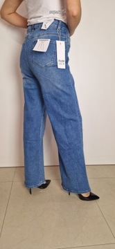 Spodnie Damskie Jeansy z Prostą Nogawką Plus Size roz. 48