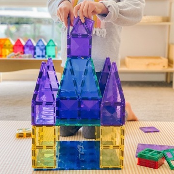 Магнитные блоки Connetix - Радужные синие и зеленые базовые плитки 2 шт.