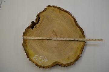 Долька вишни 47x47 см, толщина 5 см, дерево для стола