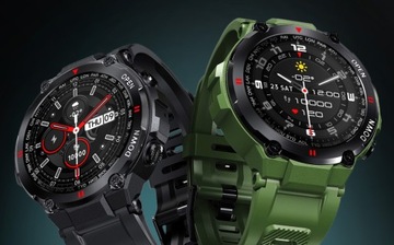 МУЖСКИЕ ВОЕННЫЕ СМАРТ-ЧАСЫ, ВОДОНЕПРОНИЦАЕМЫЕ, РАЗГОВОРЫ, МНОГОФУНКЦИОНАЛЬНЫЕ, ПОЛЬСКОЕ МЕНЮ