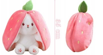 ПЛЮШ-МАСКОТ УШКИ КРОЛИКА КЛУБНИКА 2в1 35 см БОЛЬШОЙ ПЛЮШ КЛУБНИКА