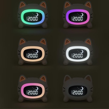 Цифровые будильники со светодиодной прикроватной лампой RGB Clock Dual Children