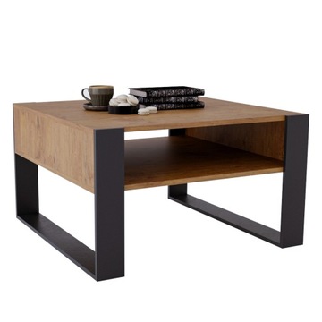 Stolik kawowy KARO ława loft retro Dąb stół 85cm