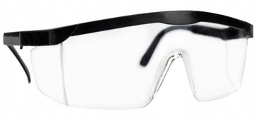 OKULARY OCHRONNE ROBOCZE BEZBARWNE PRZECIWODPRYSKOWE OCHRONA WZORKU BHP