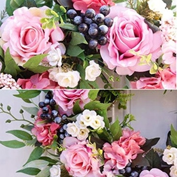 дверной венок Искусственные венки Темно-розовый