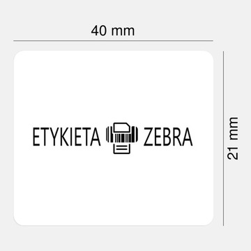 Etykiety termiczne papierowe Zebra 40x21mm fi 25mm