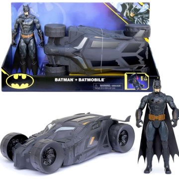 BATMAN POJAZD BATMOBIL MROCZNY RYCERZ FIGURKA RUCHOMA 30 CM DC COMICS