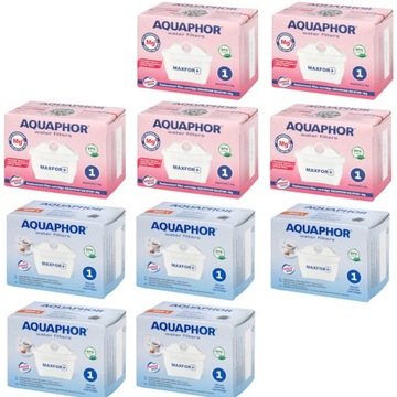 Wkłady filtrujące Aquaphor Maxfor+ x 5 i Maxfor+ Mg magnezowy x 5 (10 szt)