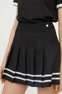 H&M spódnica mini plisowana tenisowa paski prążki preppy lamówka zakładki