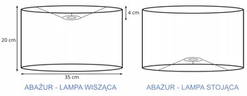 Abażur Nowoczesny 35CM PAS Chrom Wybór 8 Kolorów