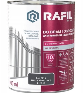 RAFIL DO BRAM I OGRODZEŃ SZARY ANTRACYTOWY 0,9L