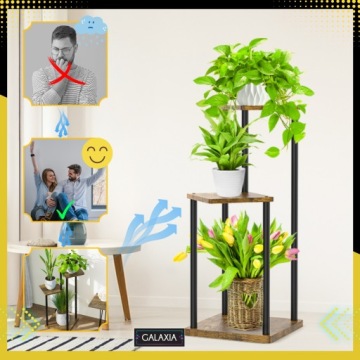 Стойка для цветов Растения Металлическая Деревянная Лофт