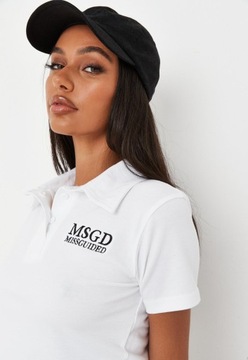 MISSGUIDED KRÓTKA KOSZULKA POLO LOGO (42)