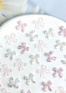 Ozdoby Do Paznokci 3D Kokardki Na Paznokcie Perłowe Pearl Color