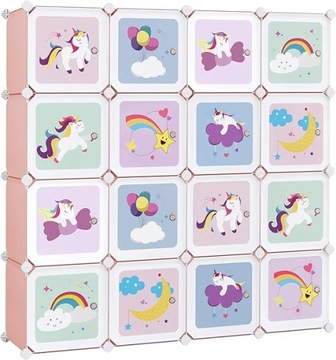 Szafa Songmics LPC906W01 123 x 123 x 31 cm wielokolorowy