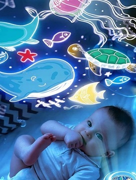 ŚWIATŁO NOCNE LAMPA PROJEKCYJNA LED POZYTYWKA USB