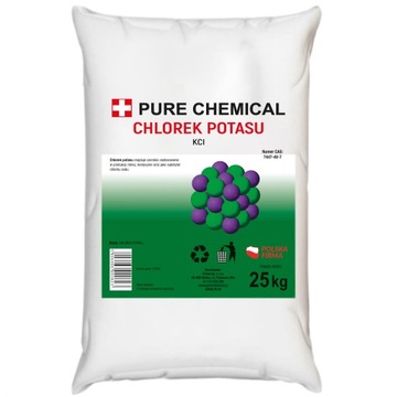 CHLOREK POTASU CZYSTY KCl SÓL POTASOWA 99,9% 25kg
