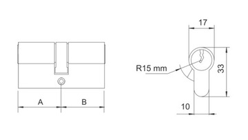 ВСТАВКА ДВЕРНАЯ ЛОБ ВДВ 30/30 ЛАТУНЬ