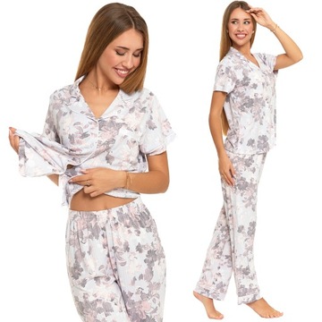 Moraj Veľmi jemné rozopínateľné dámske pletené pyžamo Yummy 3500-006 L